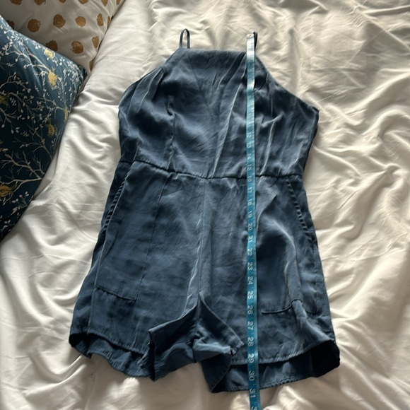 Dusty Blue Halter Neck Romper - Picture 13 of 13